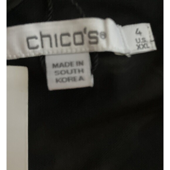 Chicos Tank Top Size 4 Black Plaid Mesh NEW $59 Retail - Picture 4 of 4